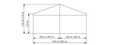 Partyzelt, Giebelansicht